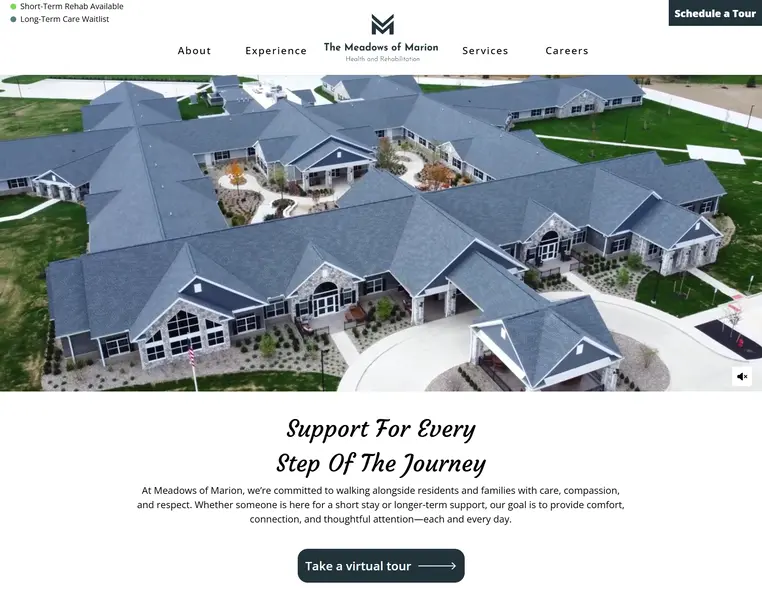 The Meadows of Marion website preview